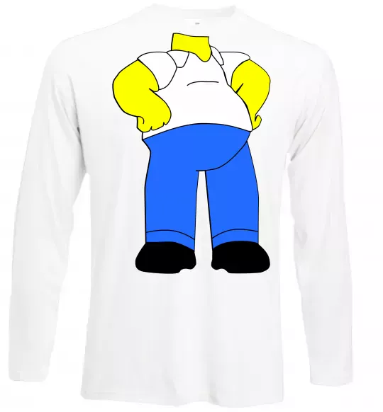 Лонгслів Гомер Сімпсон образ Білий фото