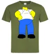 Мужская футболка Гомер Сімпсон образ Оливковый Мужская футболка Гомер Сімпсон образ Оливковый фото