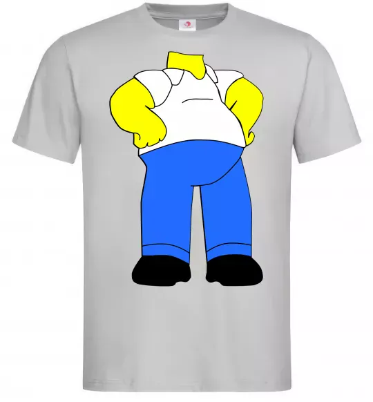 Мужская футболка Гомер Сімпсон образ Серый фото