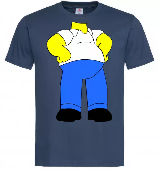 Мужская футболка Гомер Сімпсон образ Темно-синий фото