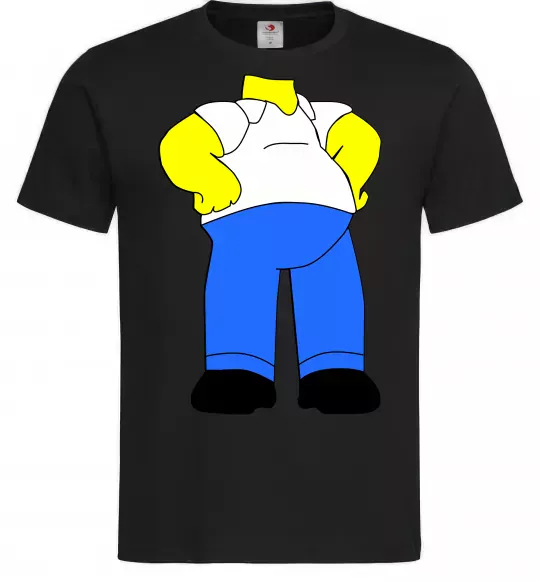 Мужская футболка Гомер Сімпсон образ Черный фото