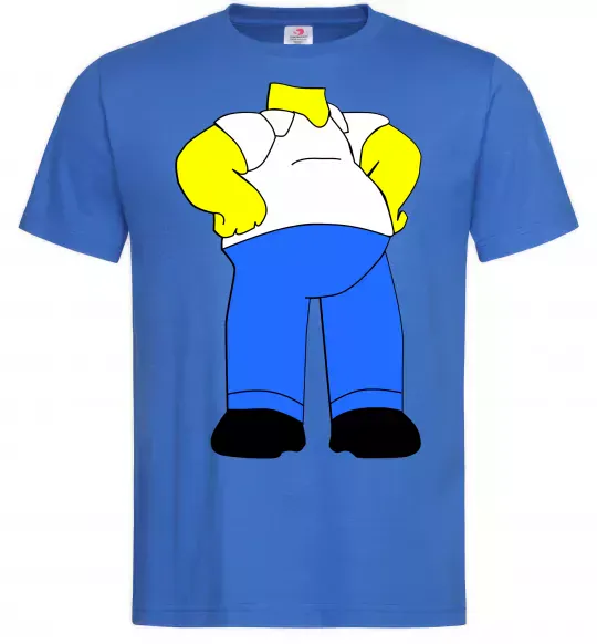 Мужская футболка Гомер Сімпсон образ Ярко-синий фото