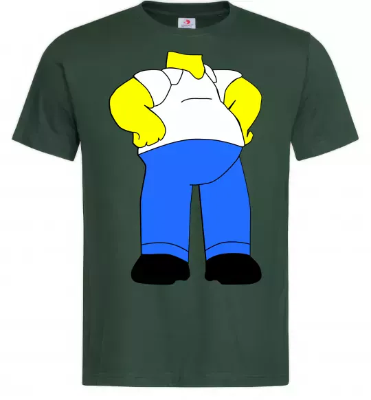Мужская футболка Гомер Сімпсон образ Темно-зеленый фото