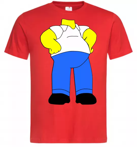 Мужская футболка Гомер Сімпсон образ Красный фото