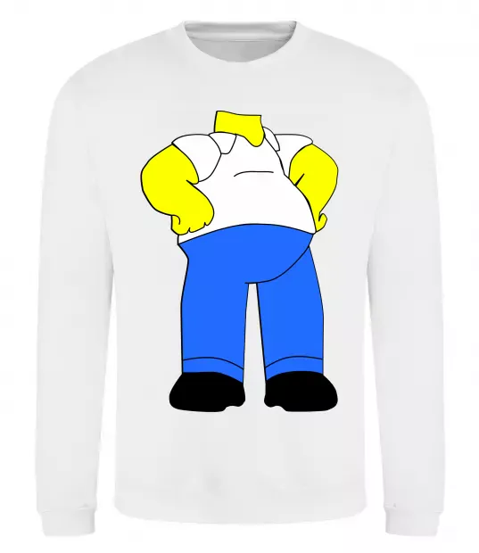 Свитшот Гомер Сімпсон образ Белый фото