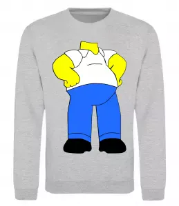 Свитшот Гомер Сімпсон образ Серый меланж фото