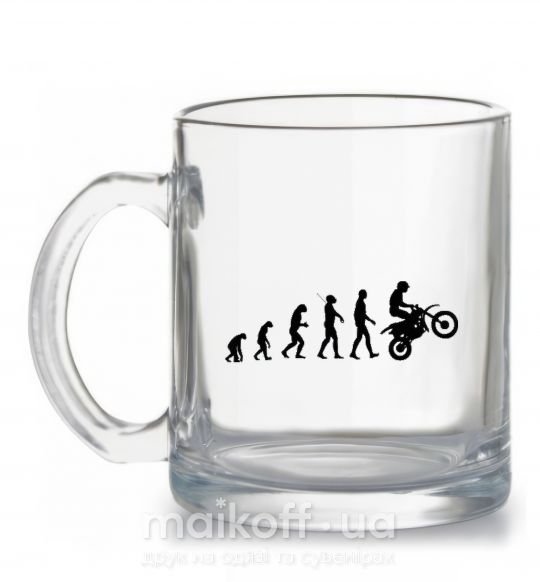 Чашка стеклянная MOTOCROSS EVOLUTION Прозрачный фото