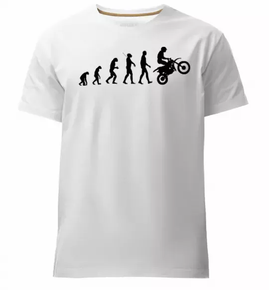 Мужская премиум футболка MOTOCROSS EVOLUTION Белый фото