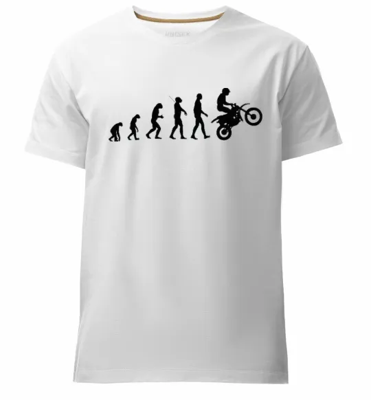 Мужская премиум футболка Motocross evolution Белый фото