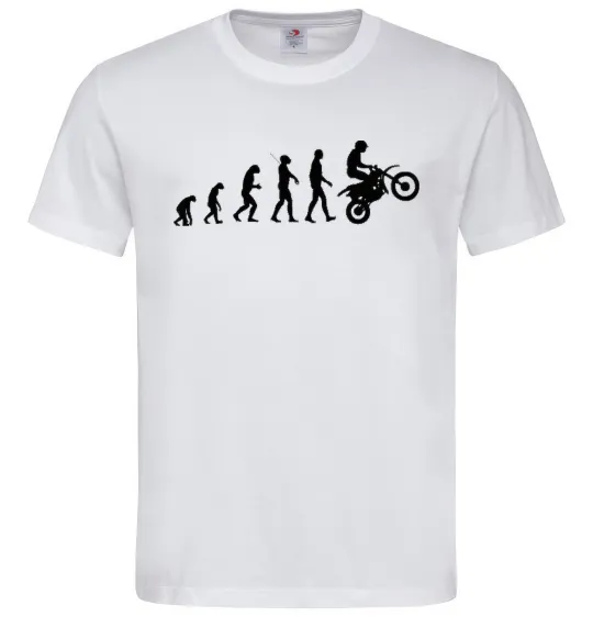 Мужская футболка Motocross evolution Белый фото