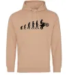 Мужская толстовка (худи) MOTOCROSS EVOLUTION Песочный Мужская толстовка (худи) MOTOCROSS EVOLUTION Песочный фото
