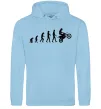 Мужская толстовка (худи) Motocross evolution Голубой фото