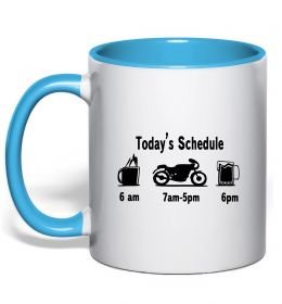 Чашка с цветной ручкой ДЕНЬ МОТОЦИКЛИСТА