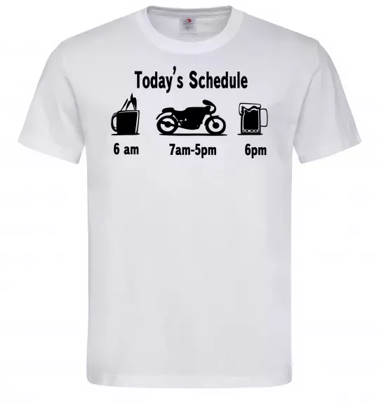 Чоловіча футболка ДЕНЬ МОТОЦИКЛИСТА Білий фото