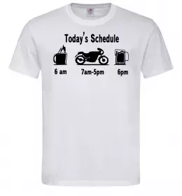 Мужская футболка ДЕНЬ МОТОЦИКЛИСТА Белый фото