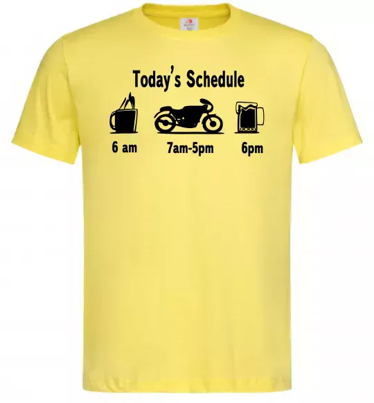 Чоловіча футболка ДЕНЬ МОТОЦИКЛИСТА Лимонний фото