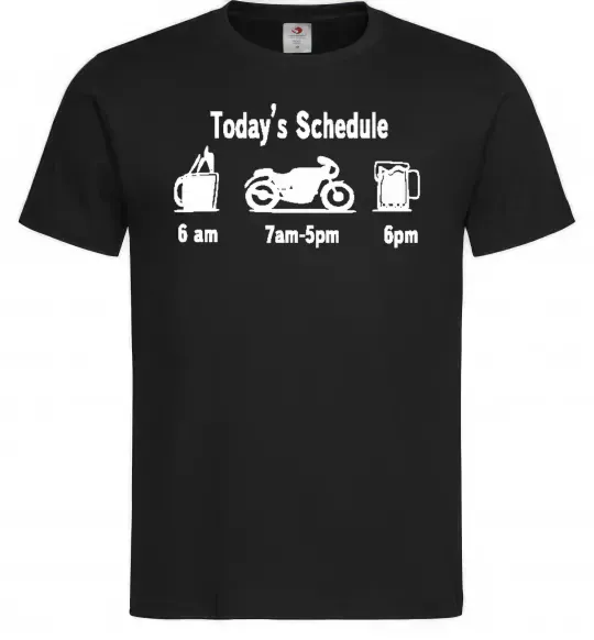 Чоловіча футболка ДЕНЬ МОТОЦИКЛИСТА Чорний фото