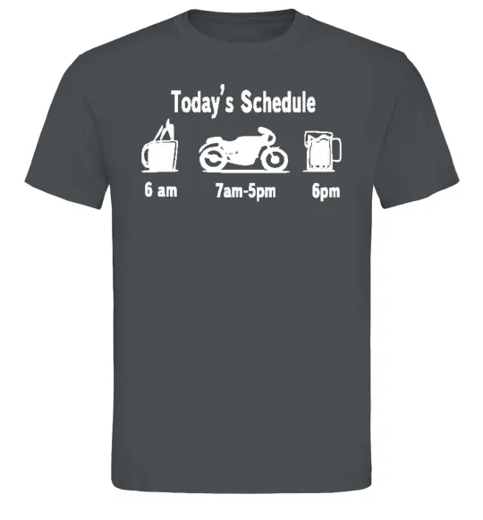 Чоловіча футболка ДЕНЬ МОТОЦИКЛИСТА Графіт фото