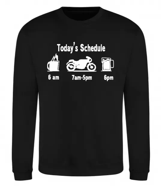 Світшот ДЕНЬ МОТОЦИКЛИСТА Чорний фото