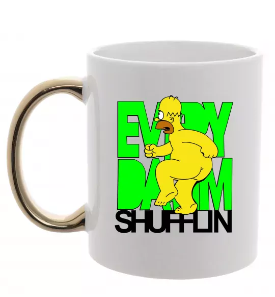 Чашка с цветной ручкой Сімпсон оголений Золото фото