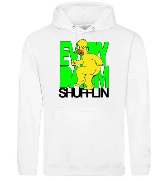 Мужская толстовка (худи) Сімпсон оголений Белый фото