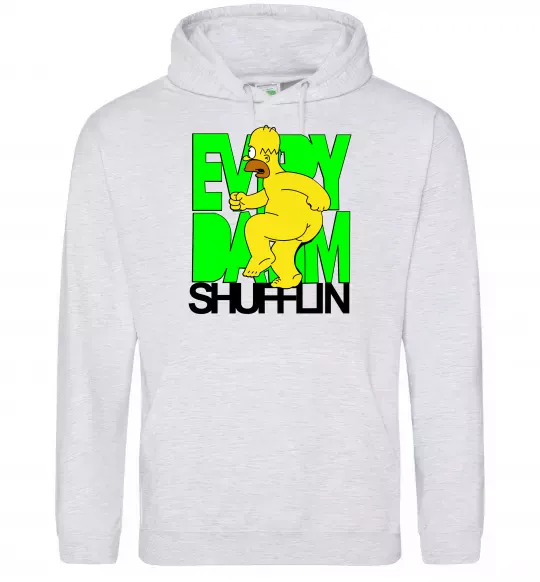 Мужская толстовка (худи) Сімпсон оголений Серый меланж фото