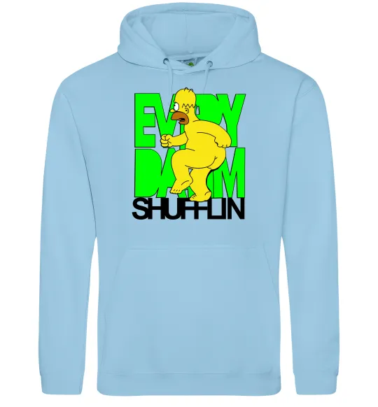 Чоловіча толстовка (худі) Сімпсон оголений Блакитний фото