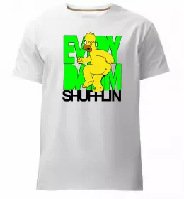 Мужская премиум футболка Homer Simpson Woo Hoo Белый фото