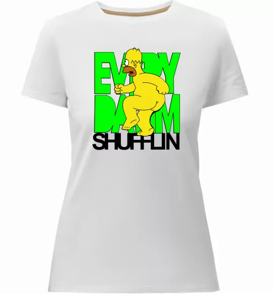 Женская премиум футболка Сімпсон оголений Белый фото