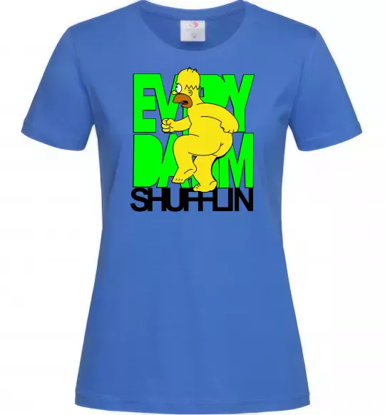 Жіноча футболка Сімпсон оголений Яскраво-синій фото