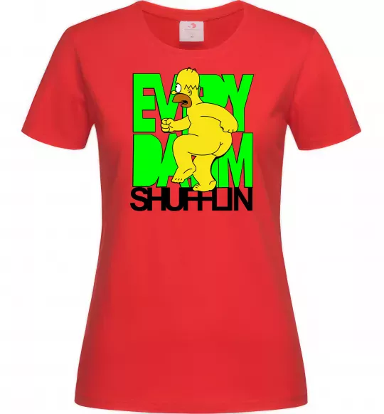 Жіноча футболка Сімпсон оголений Червоний фото