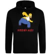 Мужская толстовка (худи) KISS MY ASS Homer simpson Черный фото