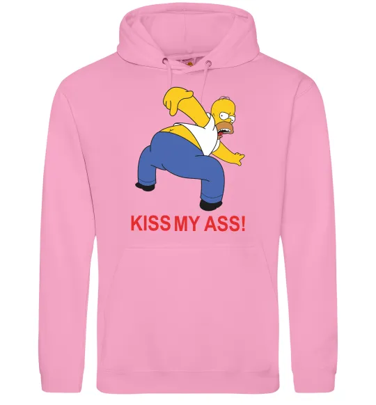 Женская толстовка (худи) KISS MY ASS Homer simpson Розовый фото