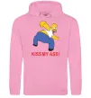 Женская толстовка (худи) KISS MY ASS Homer simpson Розовый фото