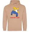 Женская толстовка (худи) KISS MY ASS Homer simpson Песочный Женская толстовка (худи) KISS MY ASS Homer simpson Песочный фото