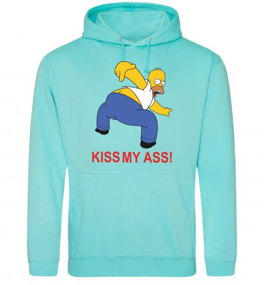 Жіноча толстовка (худі) KISS MY ASS Homer simpson М'ятний фото