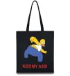 Эко-сумка KISS MY ASS Homer simpson Черный фото