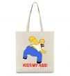 Еко-сумка KISS MY ASS Homer simpson Бежевий фото