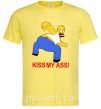 Чоловіча футболка KISS MY ASS Homer simpson Лимонний фото