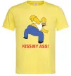 Чоловіча футболка KISS MY ASS Homer simpson Лимонний фото