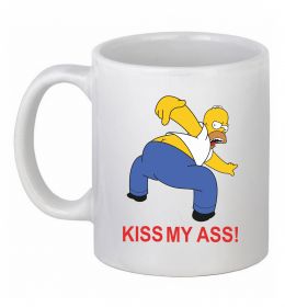 Чашка керамическая KISS MY ASS Homer simpson Чашка керамическая KISS MY ASS Homer simpson