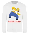 Свитшот KISS MY ASS Homer simpson Белый фото