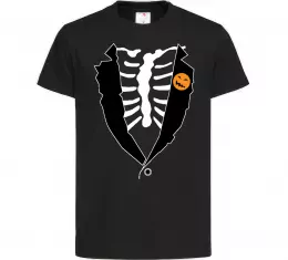 Детская футболка Фрак на Хеловвін Черный фото