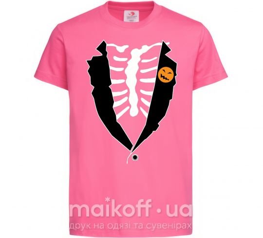 Детская футболка ФРАК НА ХЕЛЛОУИН Ярко-розовый фото