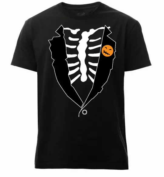 Чоловіча преміум футболка Фрак на Хеловвін Чорний фото