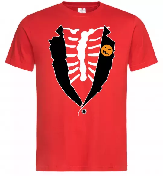 Чоловіча футболка Фрак на Хеловвін Червоний фото