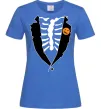 Жіноча футболка Фрак на Хеловвін Яскраво-синій фото