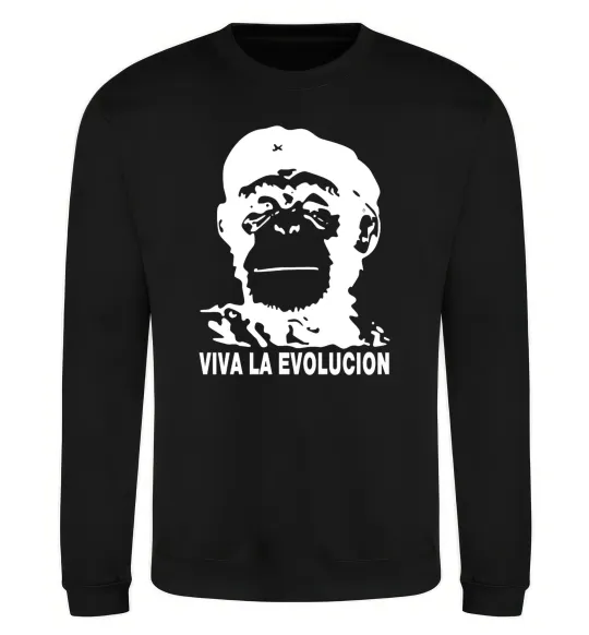 Світшот VIVA LA EVOLUCION Чорний фото
