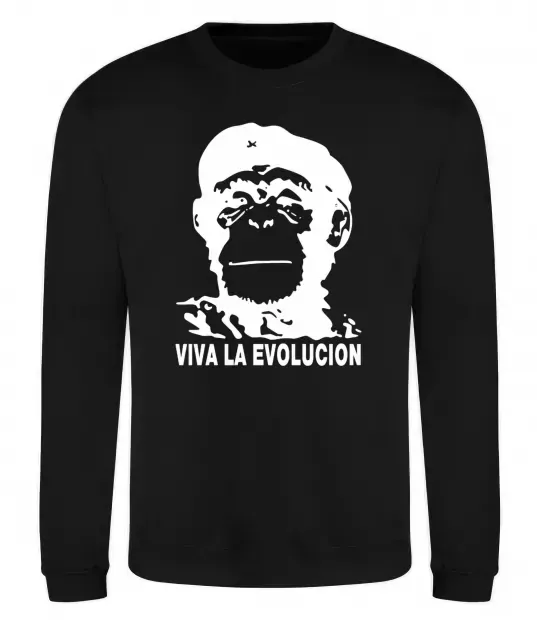 Світшот VIVA LA EVOLUCION Чорний фото
