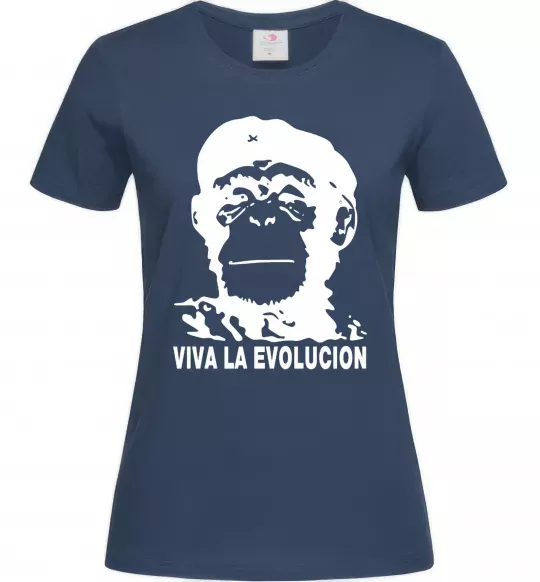 Женская футболка VIVA LA EVOLUCION Темно-синий фото